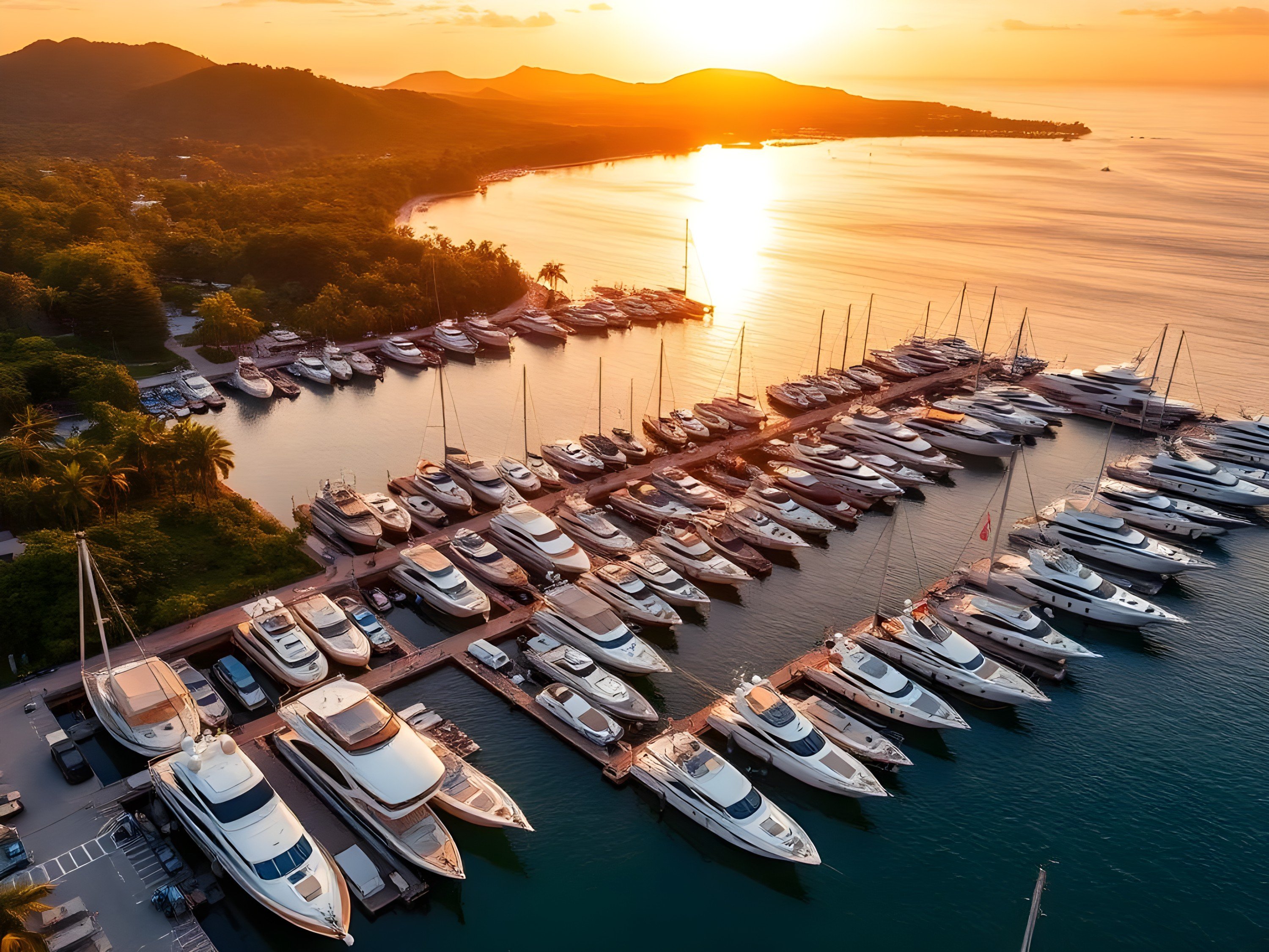 Superyacht alongside at Ocean Marina, Thailand, where yacht refits are managed
