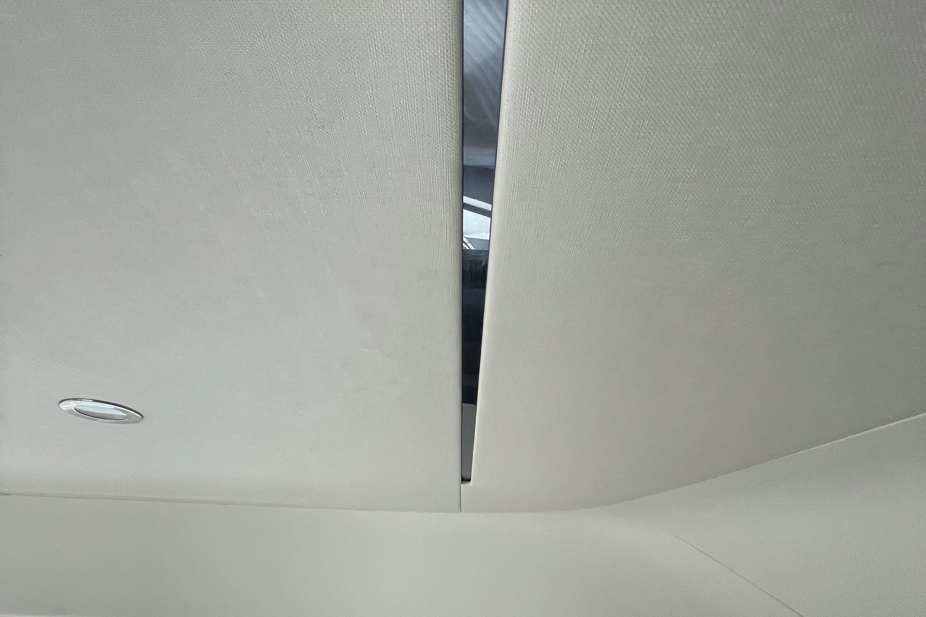 Princess P49 ceiling before the interior refit in Phuket