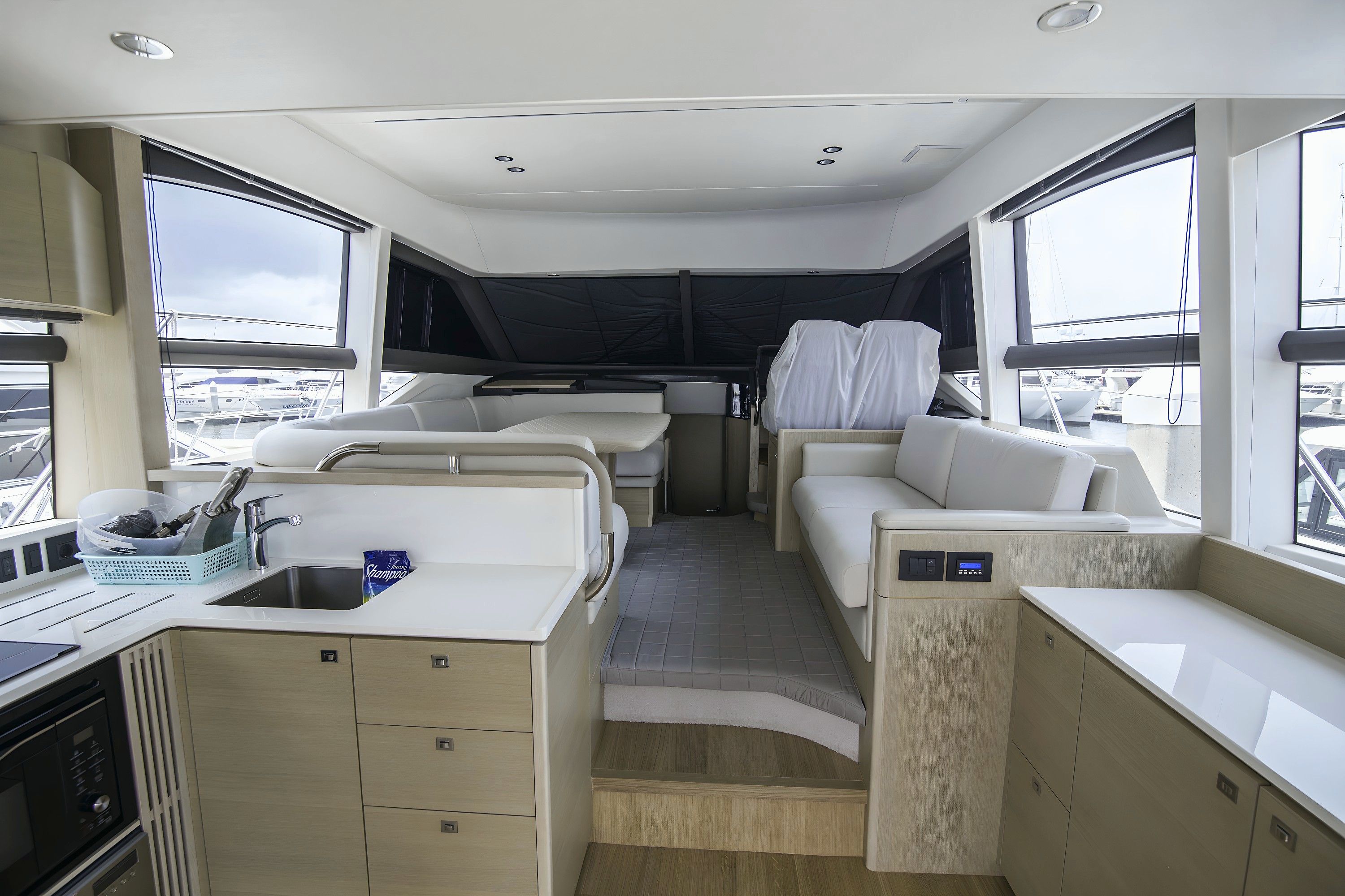 Princess P49 saloon after the interior refit in Phuket