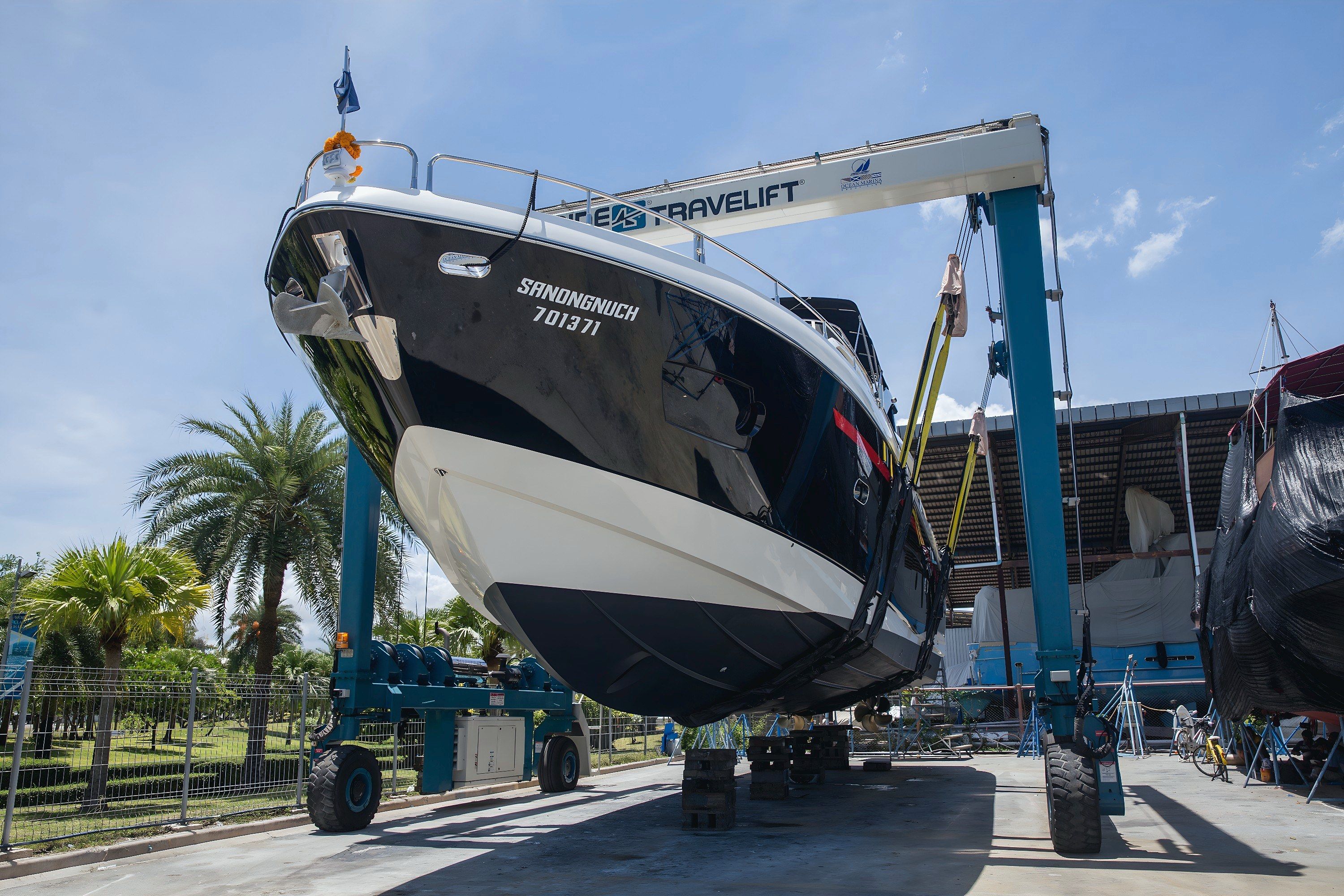 Sunseeker Manhattan 73 lifted at Ocean Marina, Thailand